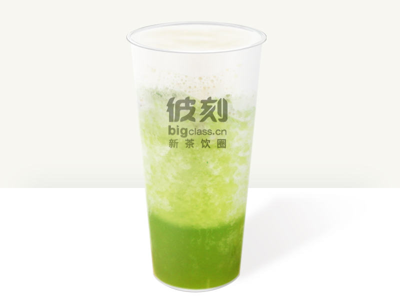 奶茶配方制作方法：青苹果冰沙奶盖